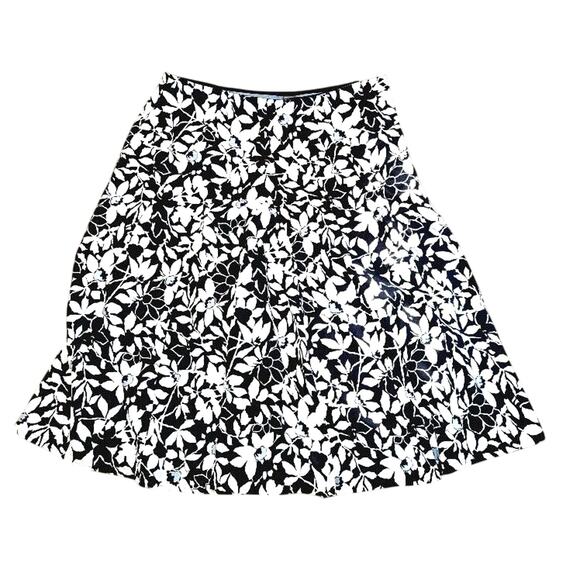 Liz Claiborne Skirt Floral Silk Women's Sz 14 Lined Back Zip Career Office - Picture 1 of 10